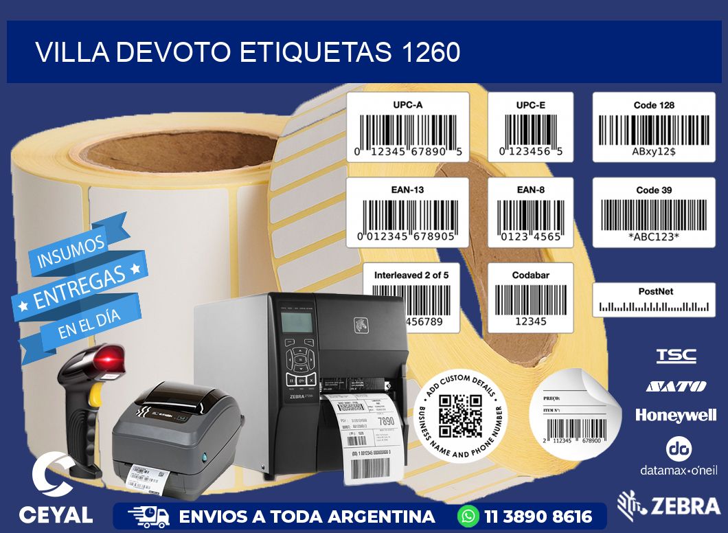 Villa Devoto etiquetas 1260