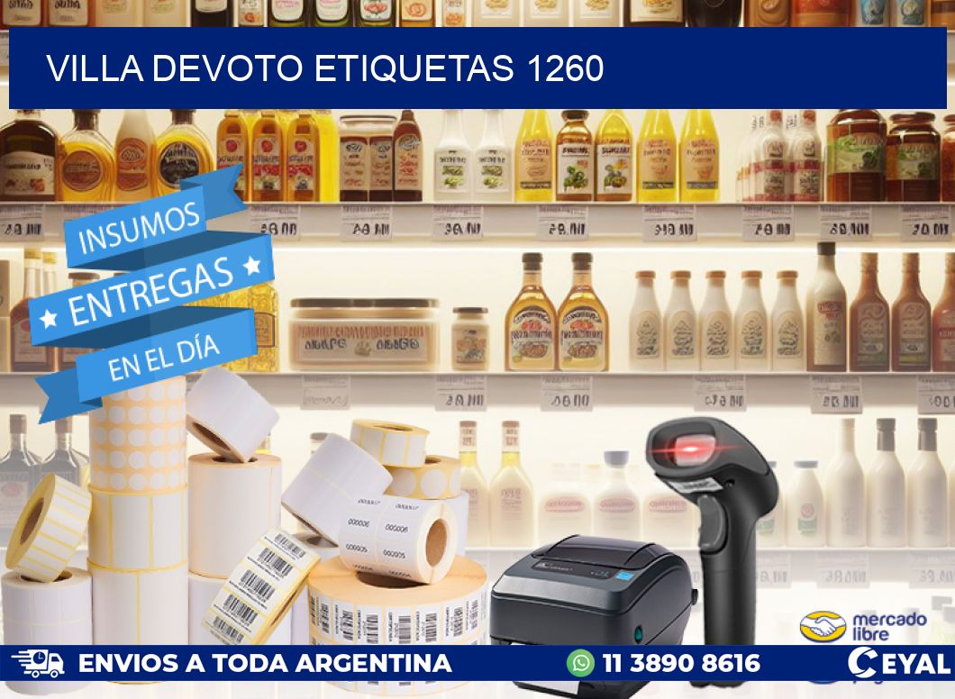 Villa Devoto etiquetas 1260