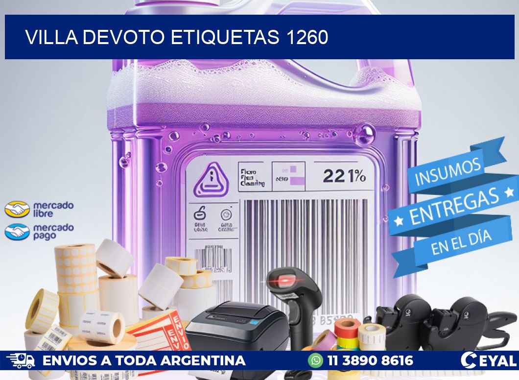 Villa Devoto etiquetas 1260