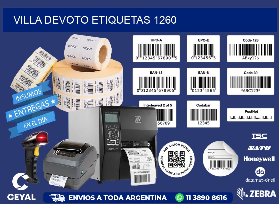 Villa Devoto etiquetas 1260