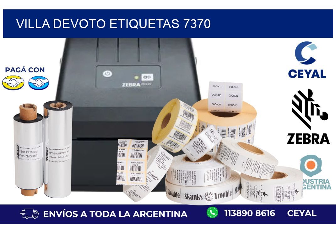 Villa Devoto etiquetas 7370