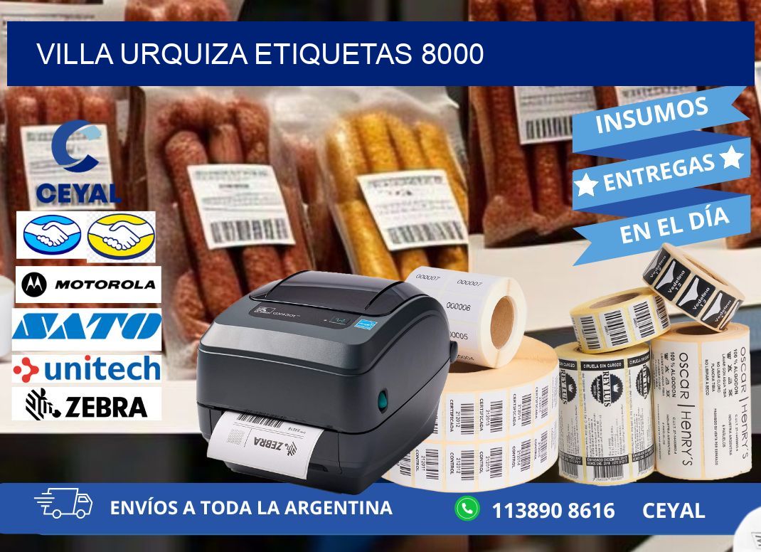 Villa Urquiza etiquetas 8000