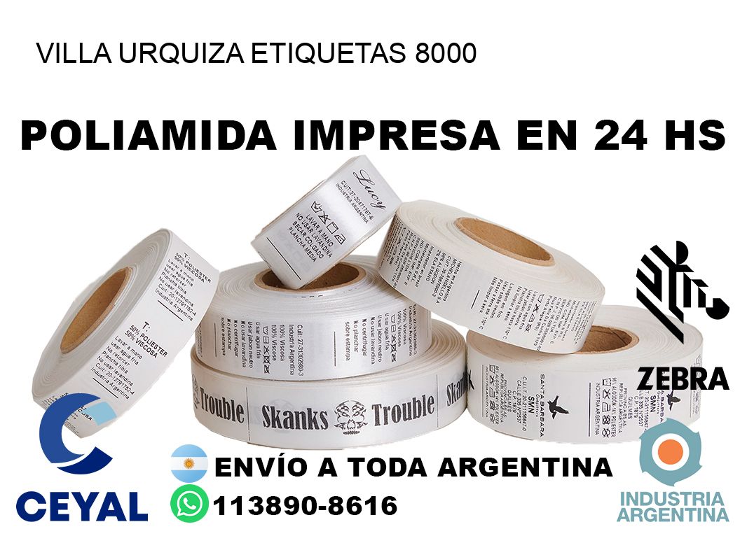 Villa Urquiza etiquetas 8000