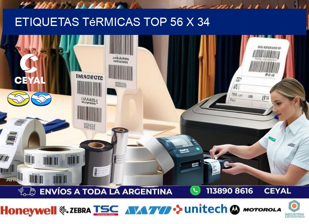 etiquetas Térmicas top 56 x 34