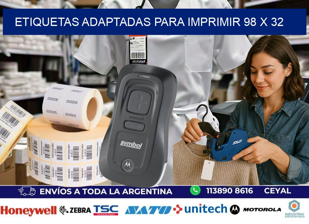etiquetas adaptadas para imprimir 98 x 32