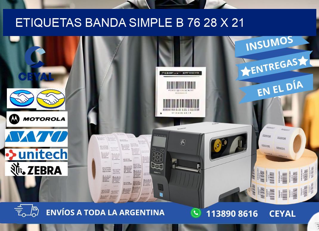 etiquetas banda simple b 76 28 x 21
