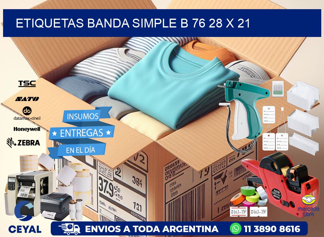 etiquetas banda simple b 76 28 x 21