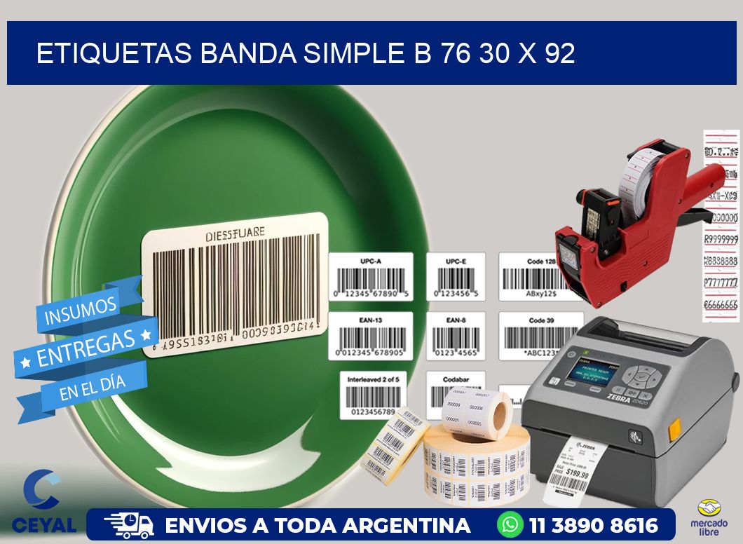 etiquetas banda simple b 76 30 x 92