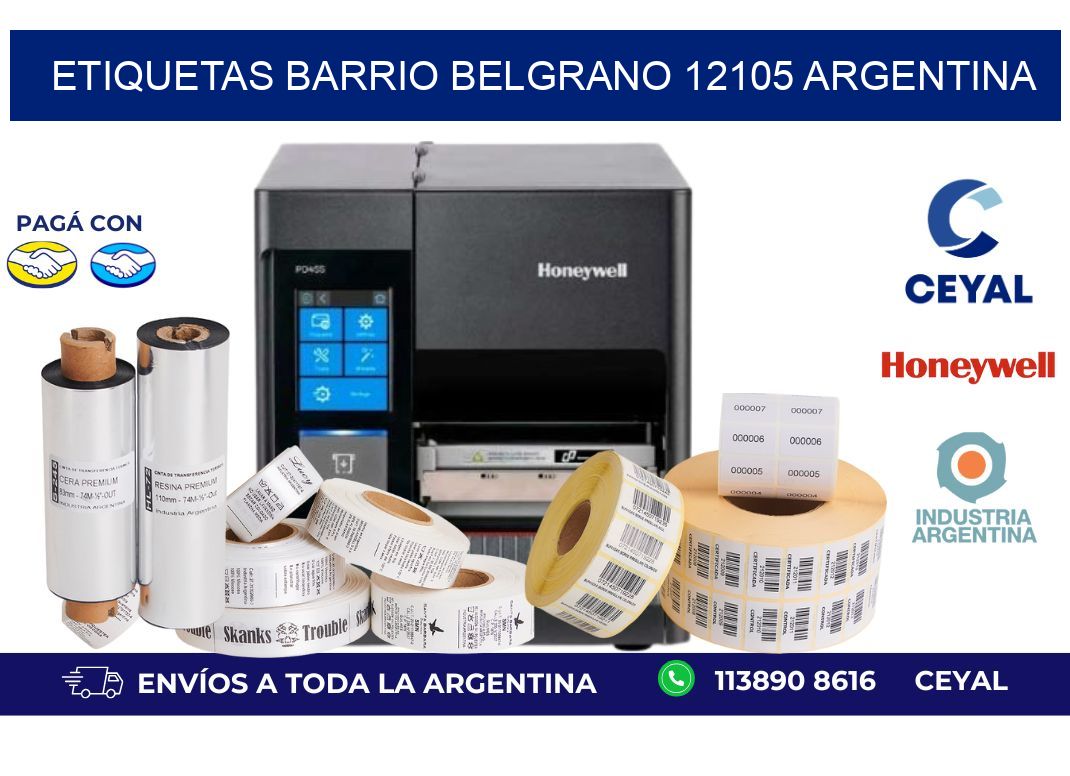 etiquetas barrio belgrano 12105 argentina