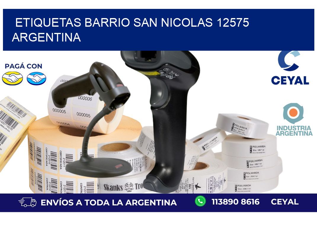 etiquetas barrio san nicolas 12575 argentina
