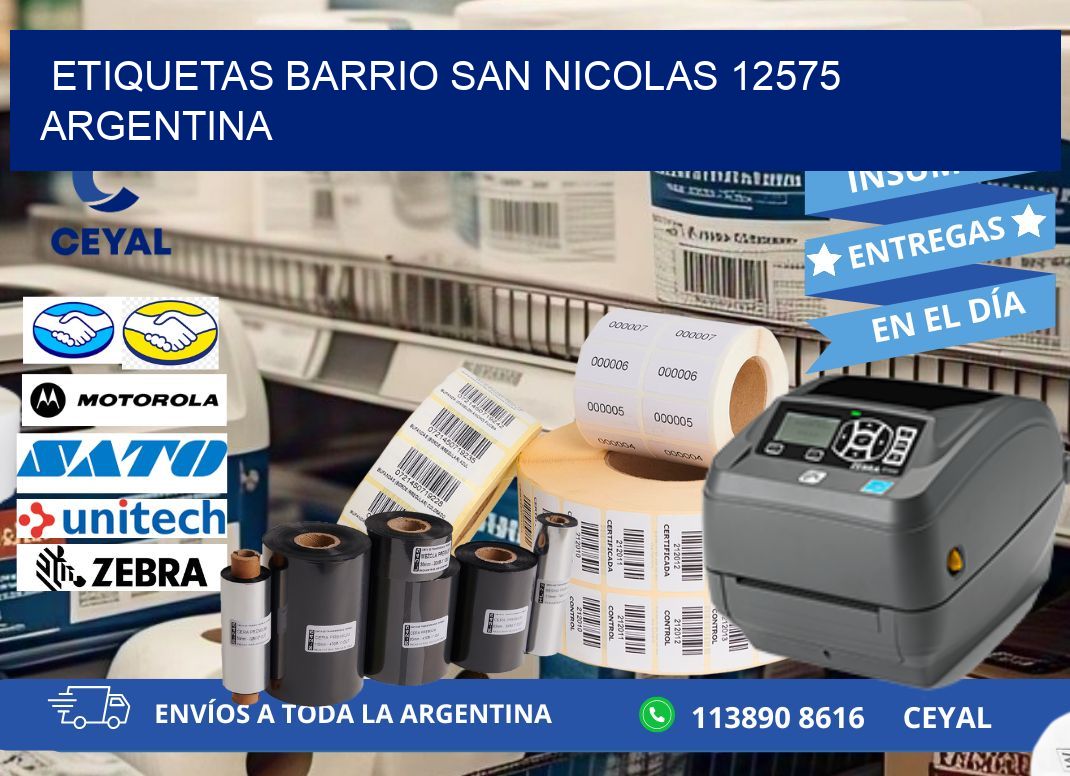 etiquetas barrio san nicolas 12575 argentina
