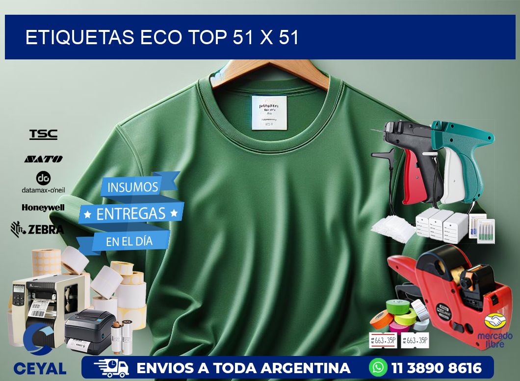 etiquetas eco top 51 x 51