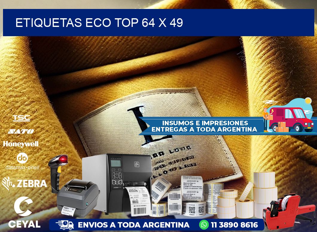 etiquetas eco top 64 x 49