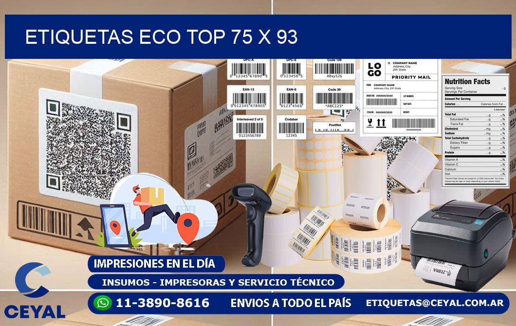 etiquetas eco top 75 x 93