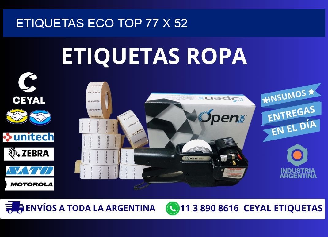 etiquetas eco top 77 x 52