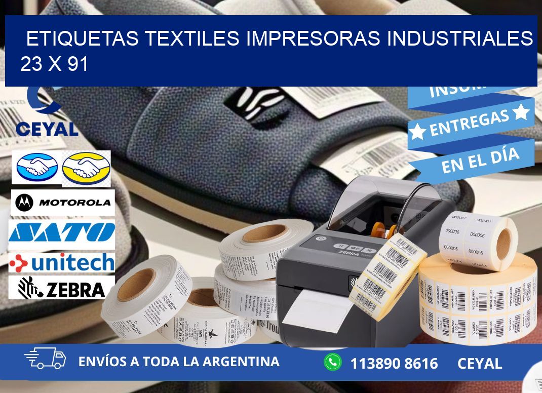 etiquetas textiles impresoras industriales 23 x 91