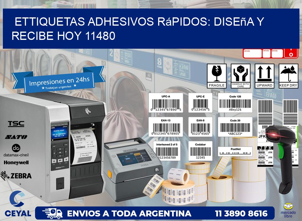 ettiquetas Adhesivos Rápidos: Diseña y Recibe Hoy 11480