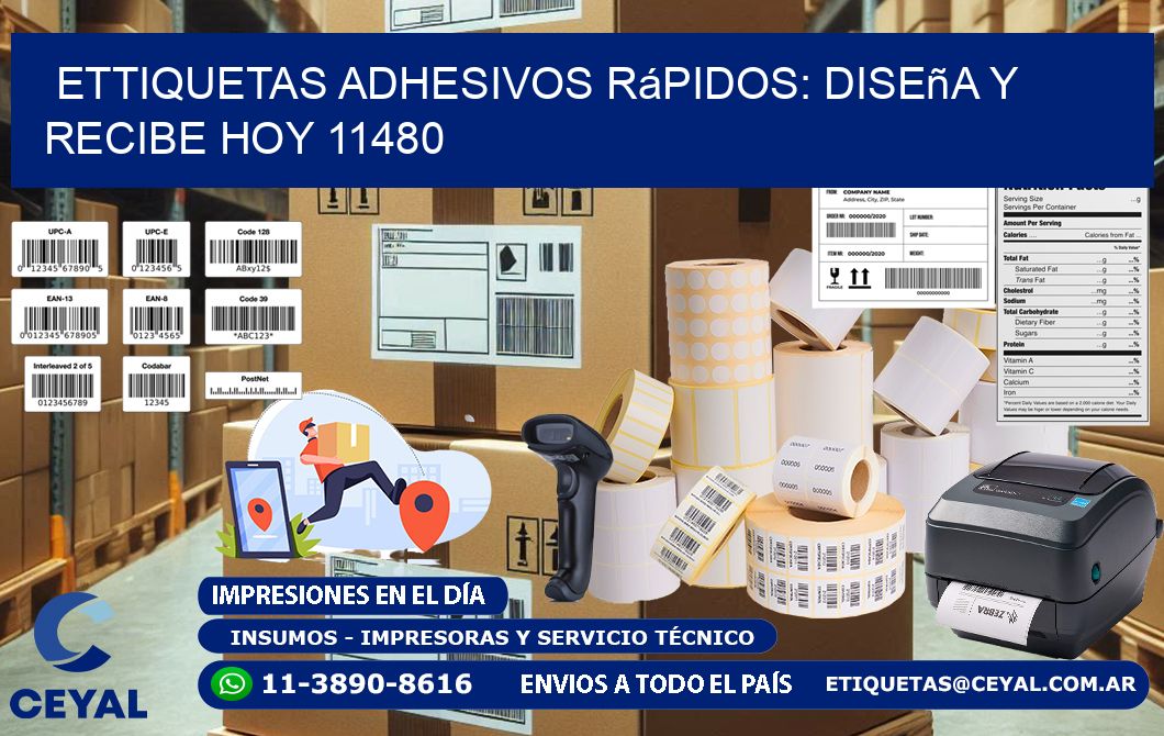 ettiquetas Adhesivos Rápidos: Diseña y Recibe Hoy 11480