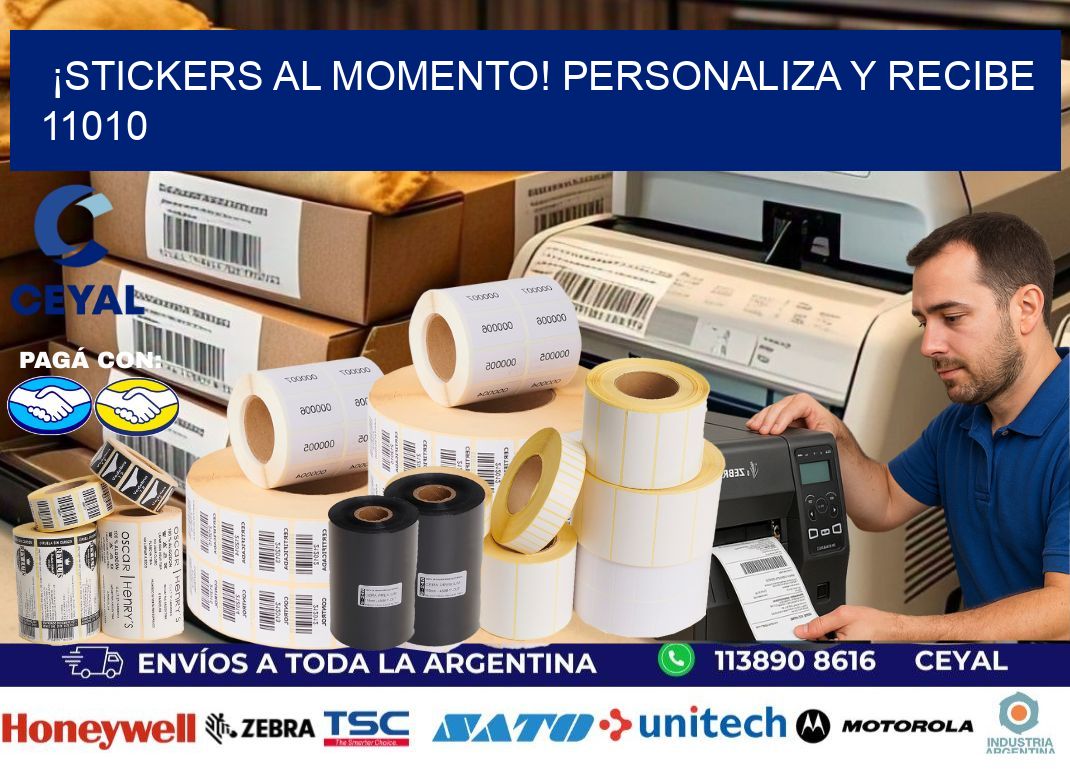 ¡Stickers al Momento! Personaliza y Recibe 11010