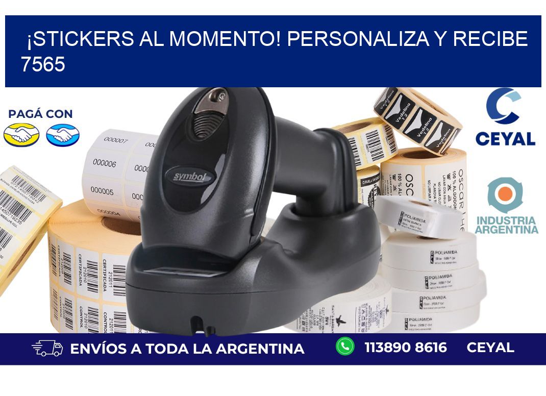 ¡Stickers al Momento! Personaliza y Recibe 7565