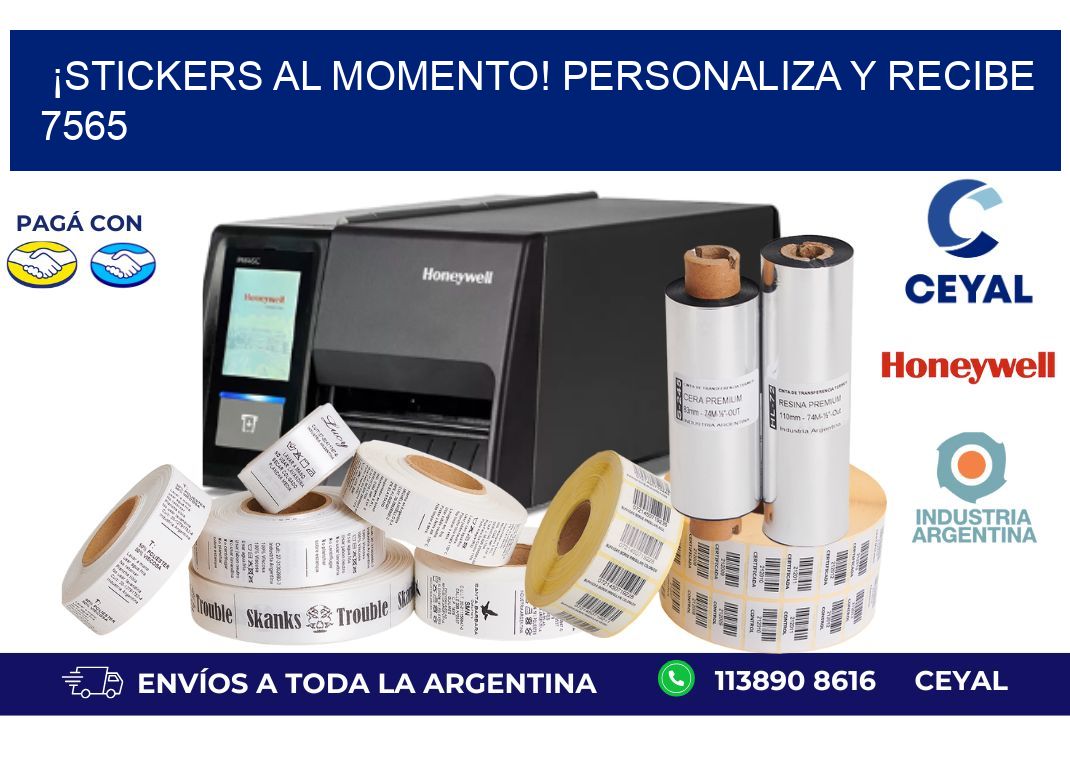 ¡Stickers al Momento! Personaliza y Recibe 7565