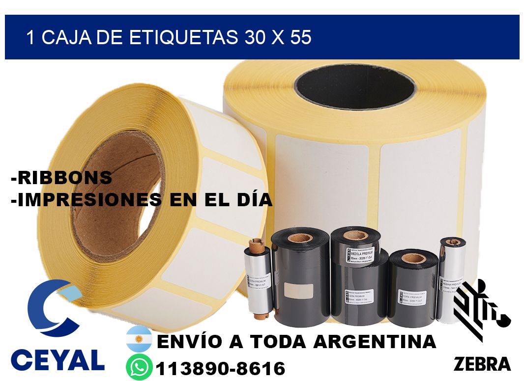 1 caja de etiquetas 30 x 55