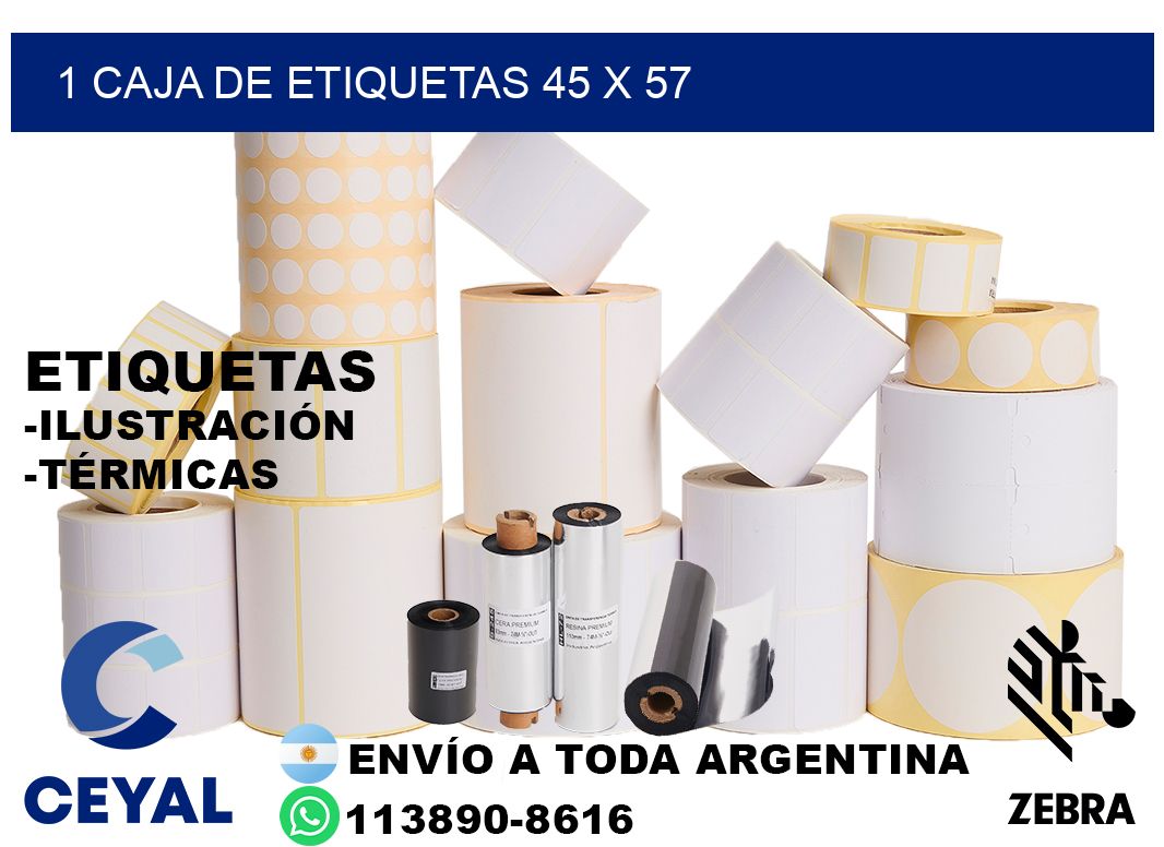 1 caja de etiquetas 45 x 57