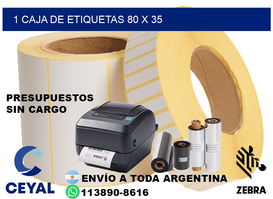 1 caja de etiquetas 80 x 35