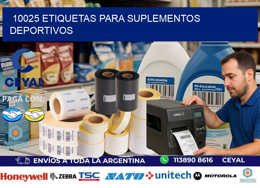 10025 Etiquetas para suplementos deportivos