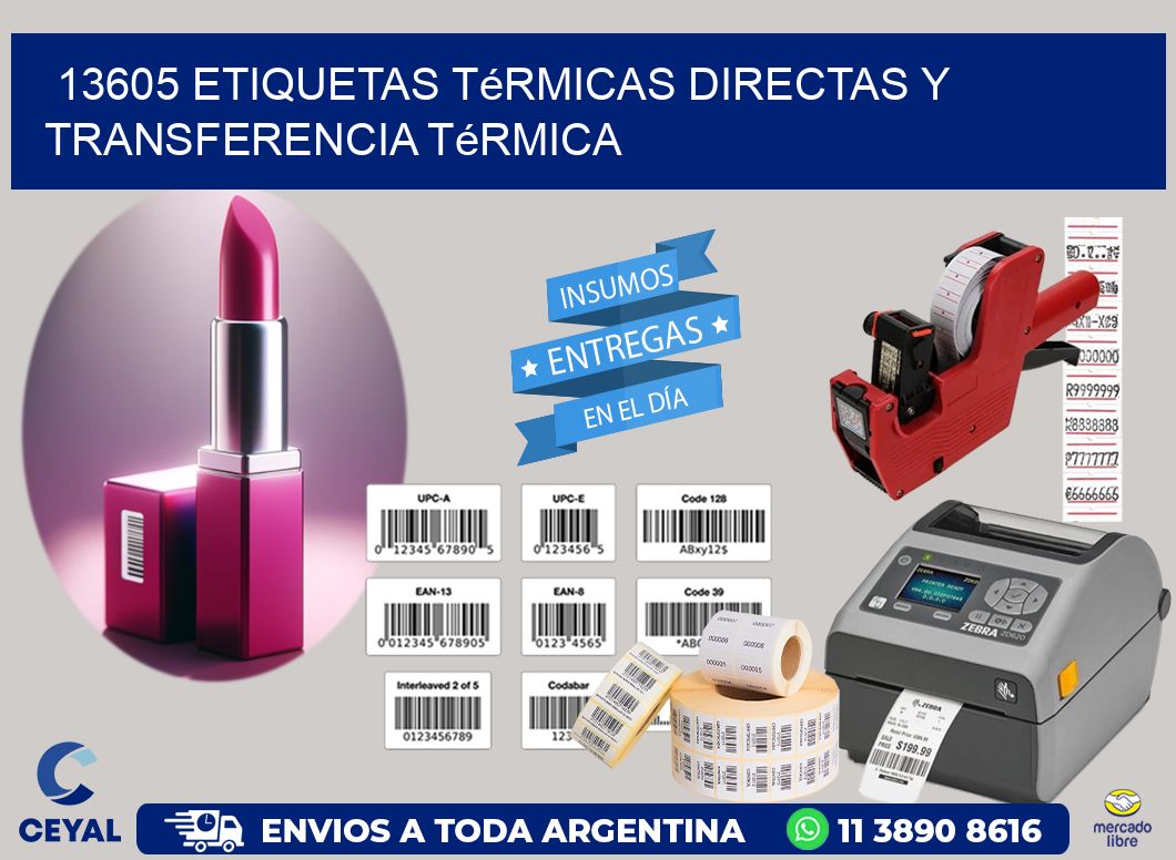 13605 etiquetas térmicas directas y transferencia térmica