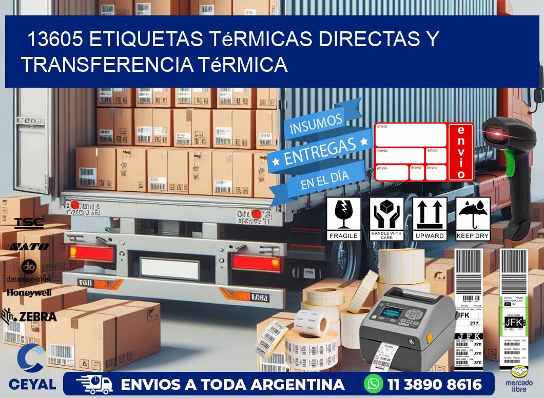 13605 etiquetas térmicas directas y transferencia térmica