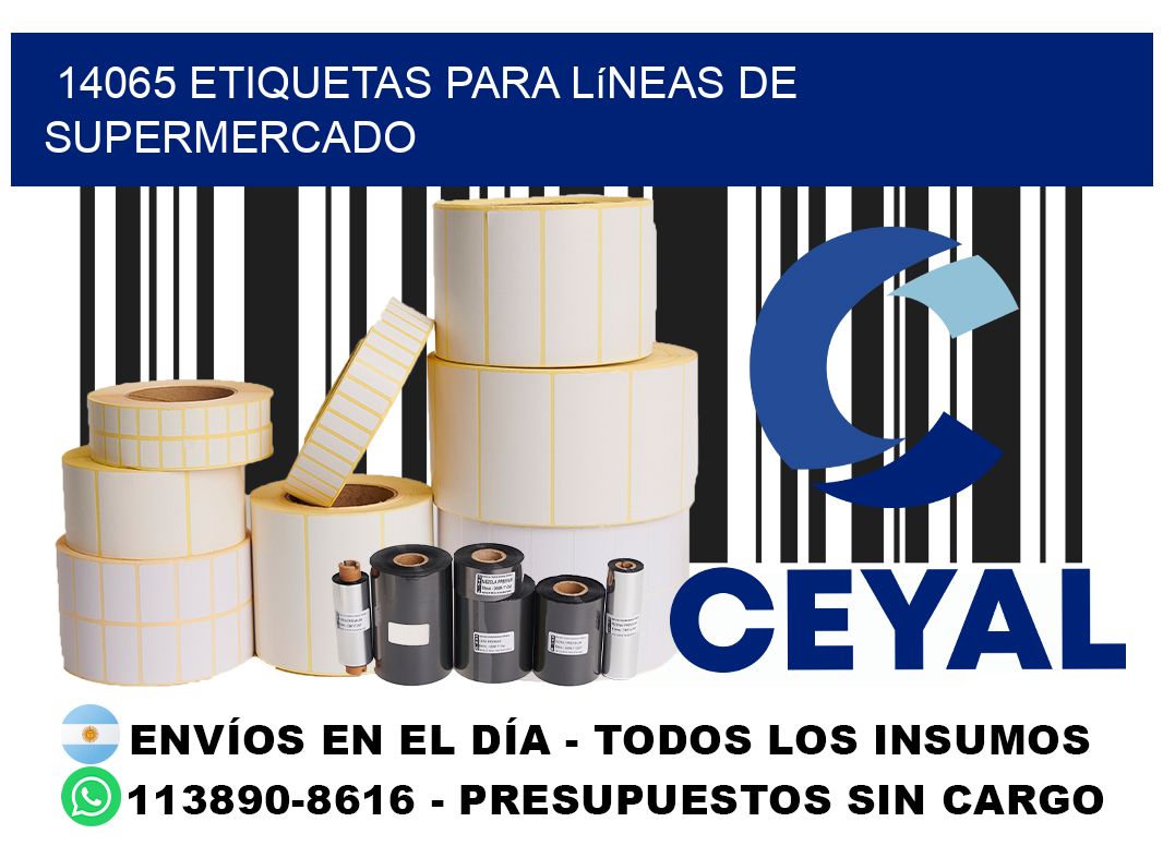 14065 Etiquetas para líneas de supermercado