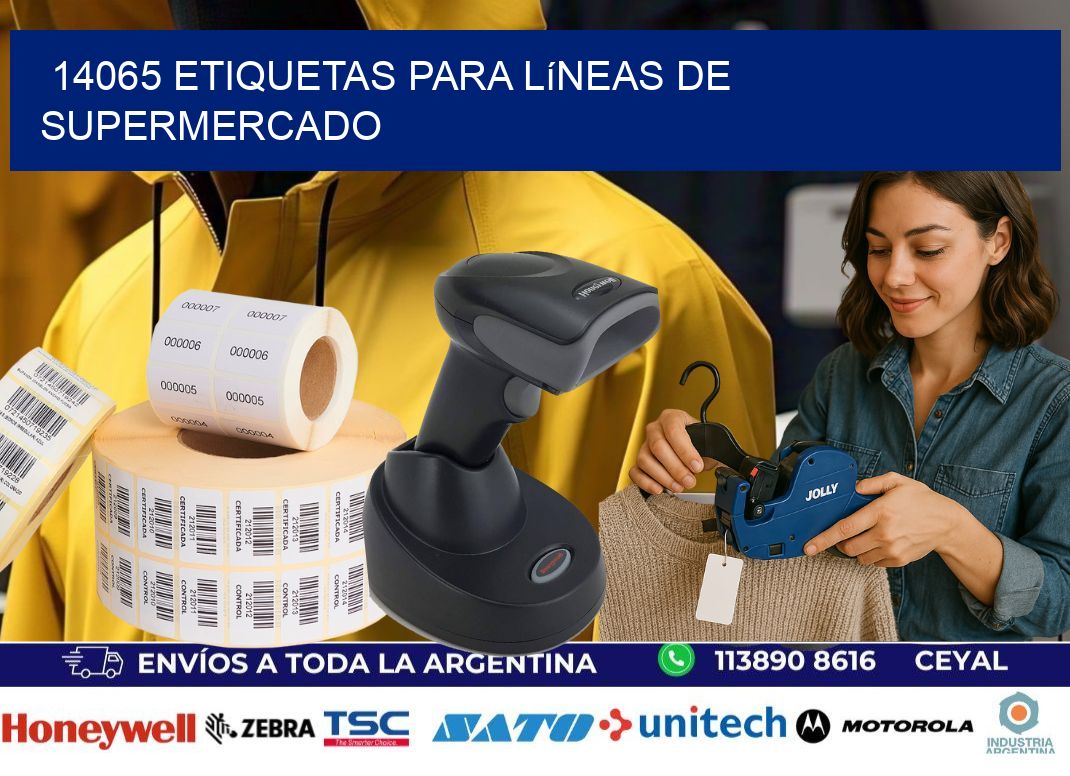 14065 Etiquetas para líneas de supermercado