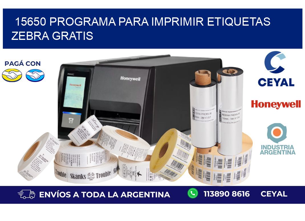 15650 Programa para imprimir etiquetas Zebra gratis