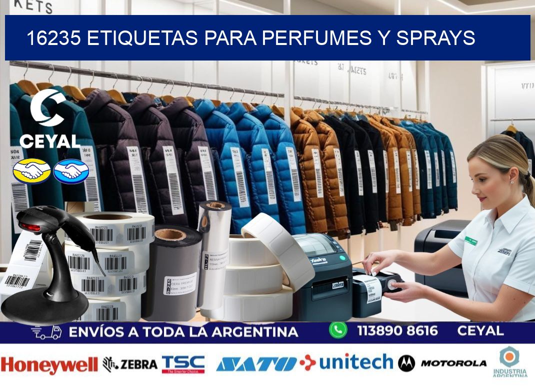16235 Etiquetas para perfumes y sprays