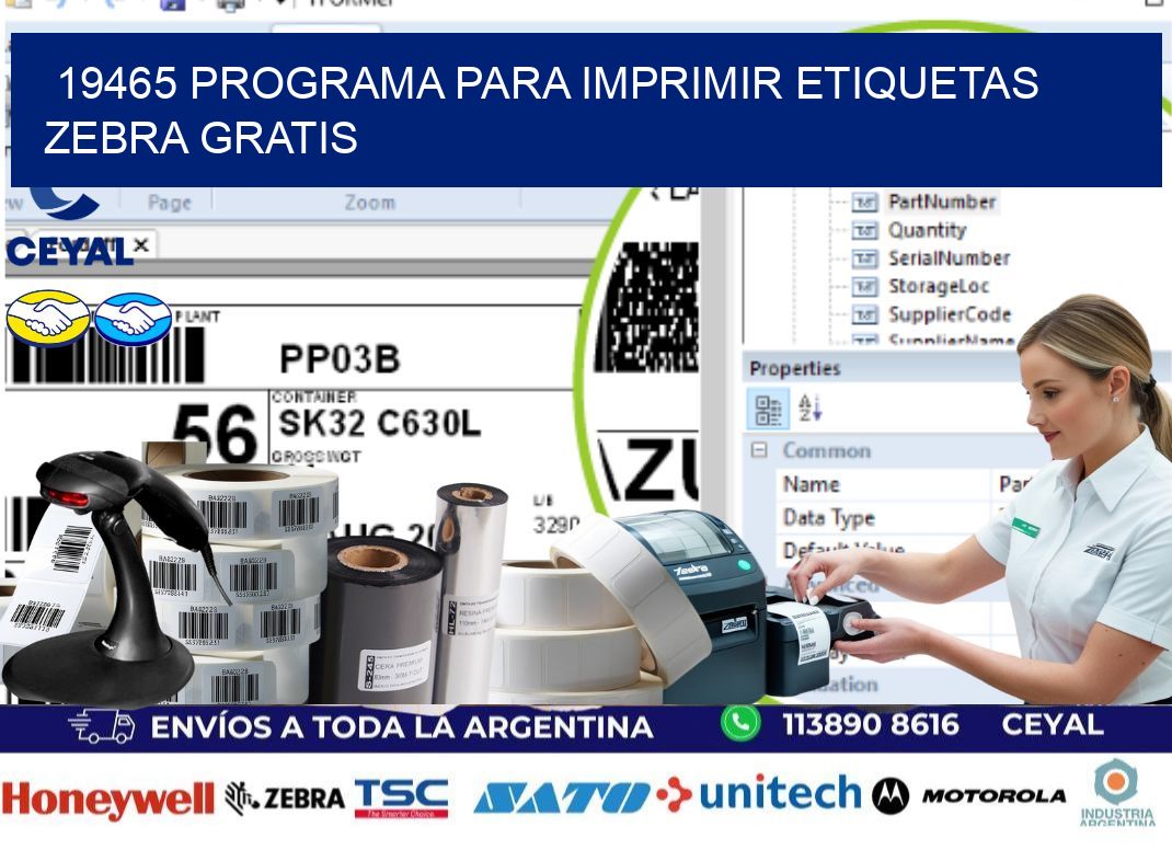 19465 Programa para imprimir etiquetas Zebra gratis