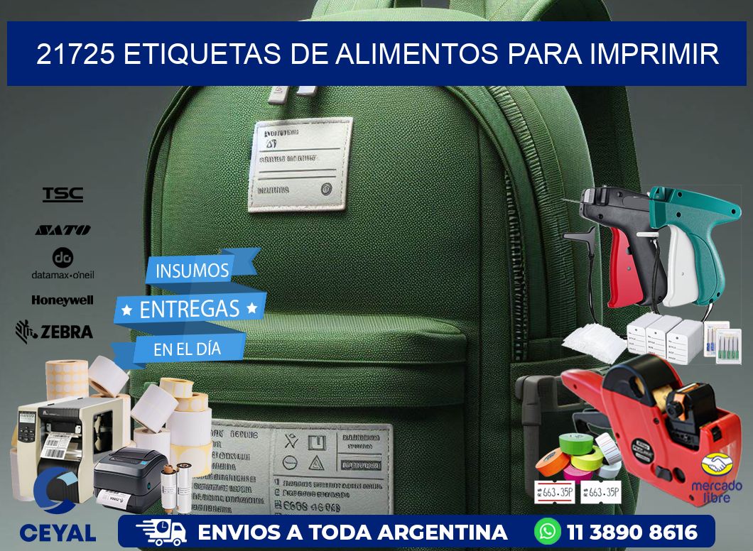 21725 Etiquetas de alimentos para imprimir