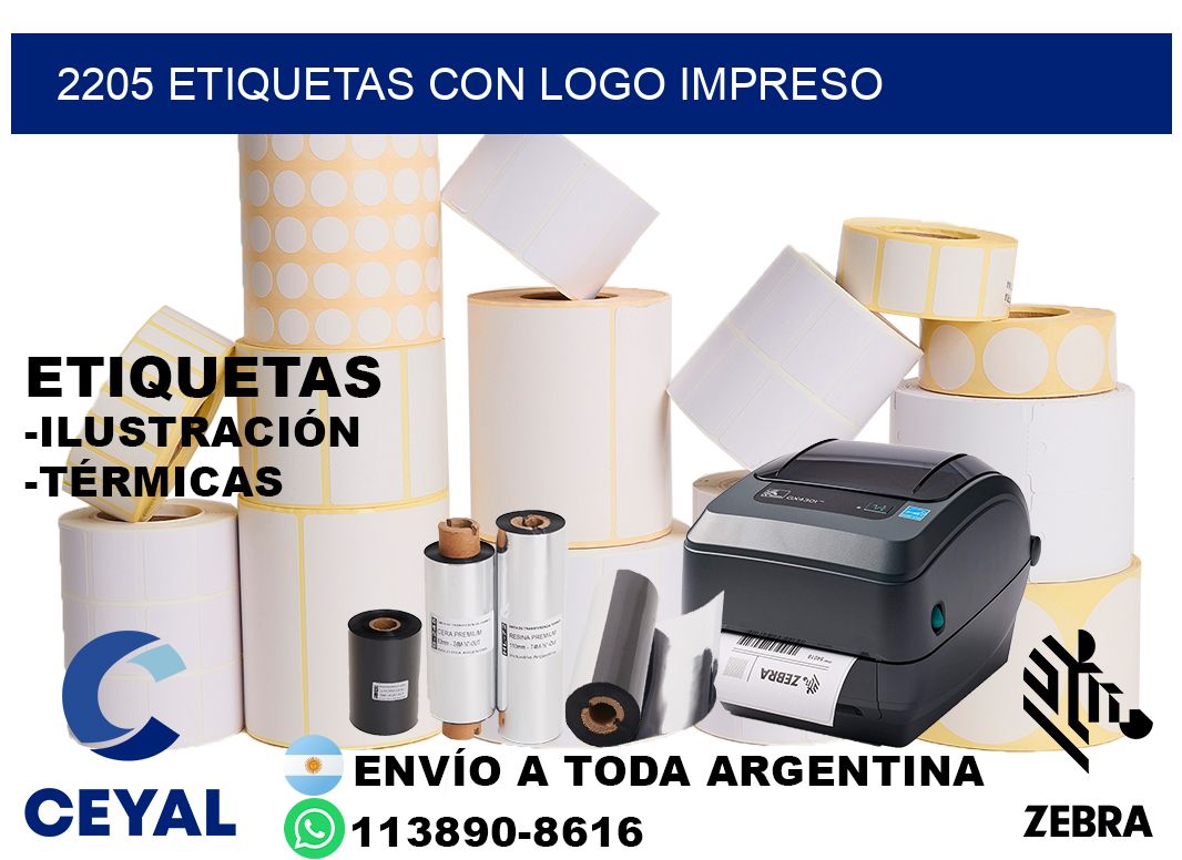2205 Etiquetas con logo impreso
