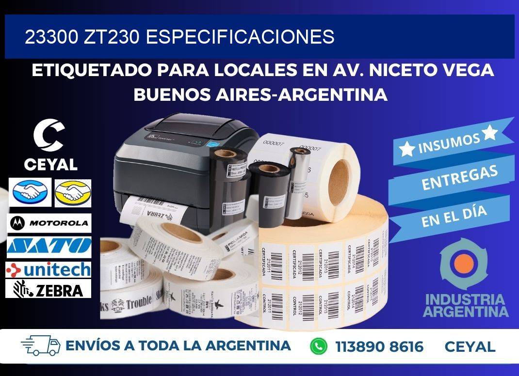 23300 ZT230 especificaciones