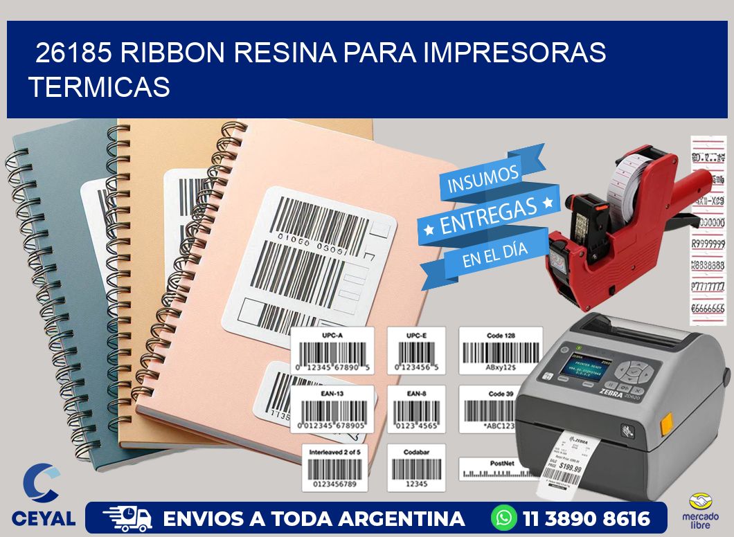 26185 ribbon resina para impresoras termicas