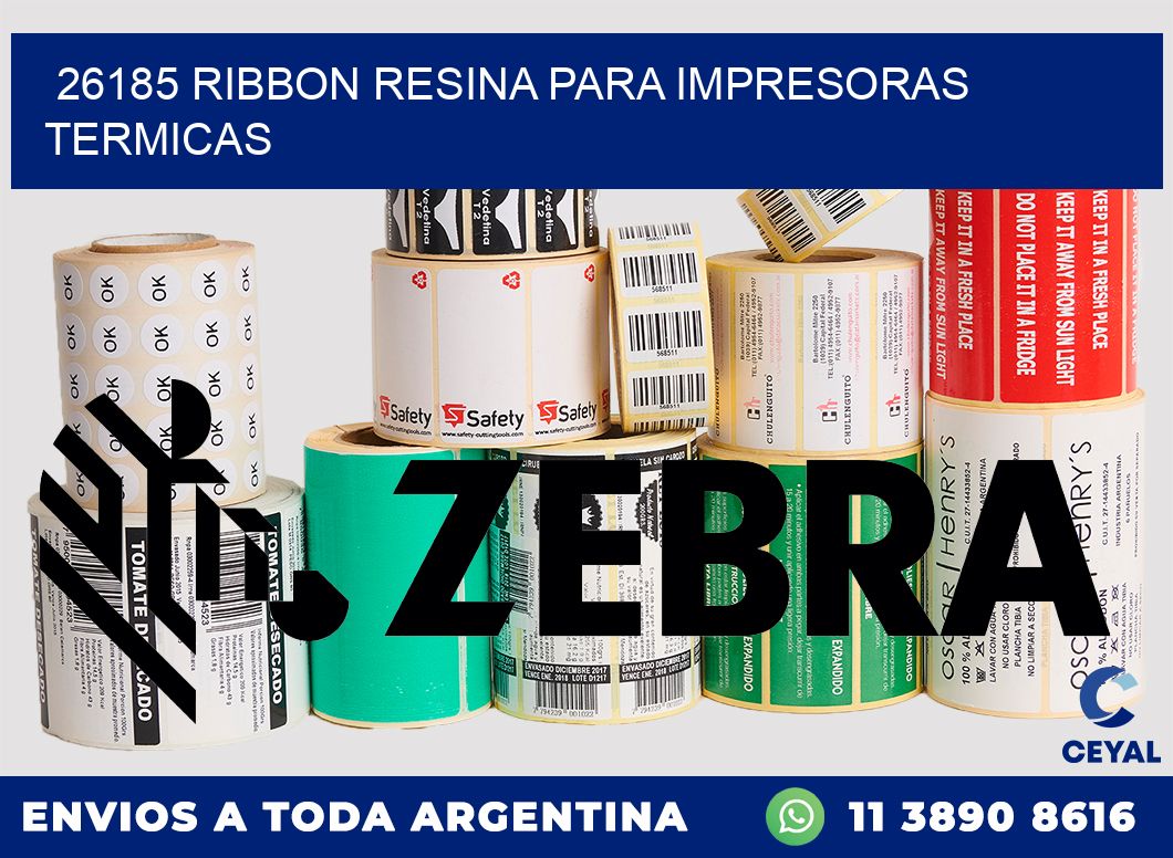 26185 ribbon resina para impresoras termicas