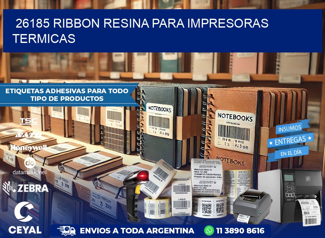 26185 ribbon resina para impresoras termicas