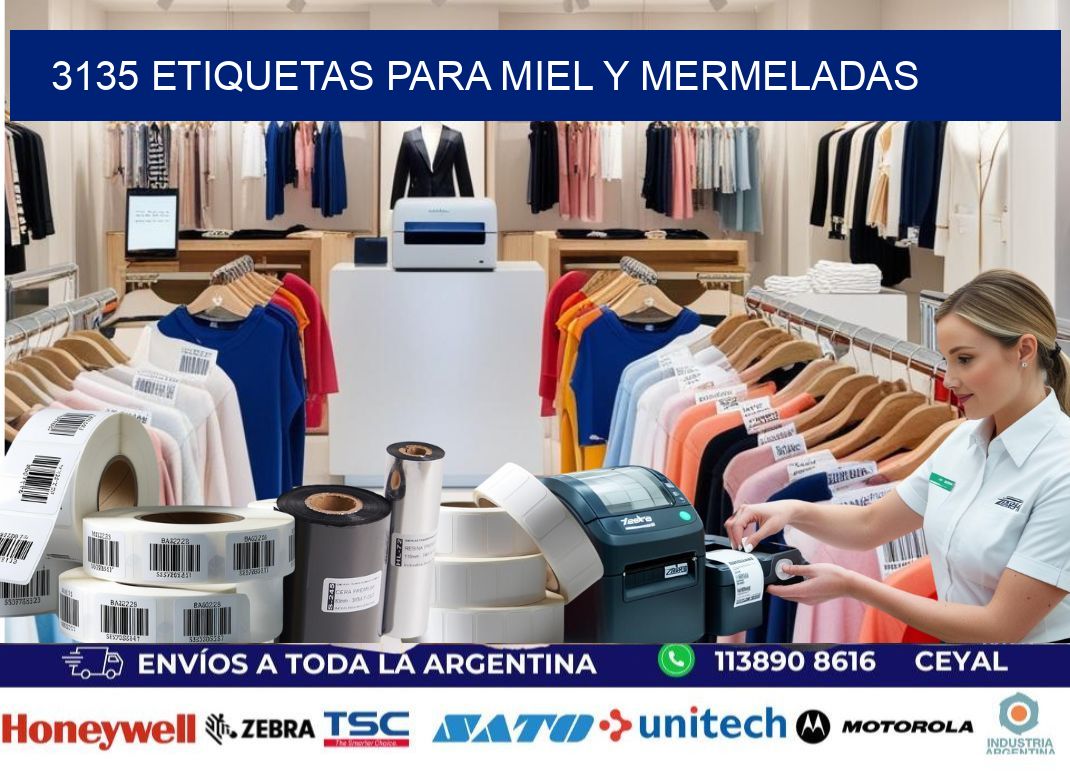 3135 Etiquetas para miel y mermeladas