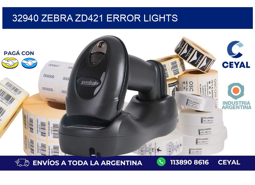 32940 Zebra ZD421 error lights