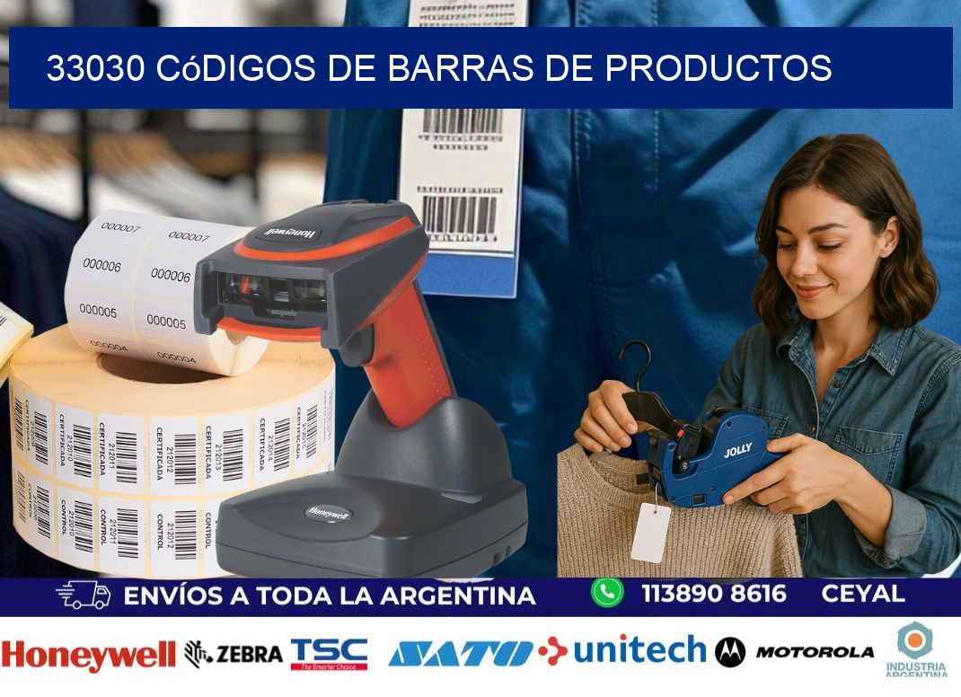 33030 Códigos de barras de productos