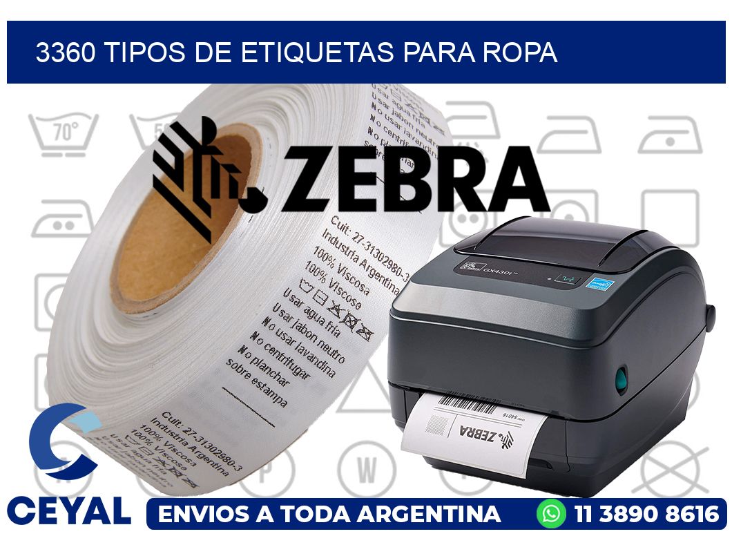 3360 tipos de etiquetas para ropa