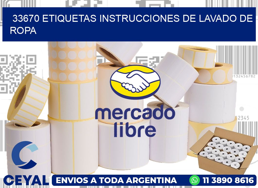 33670 etiquetas instrucciones de lavado de ropa