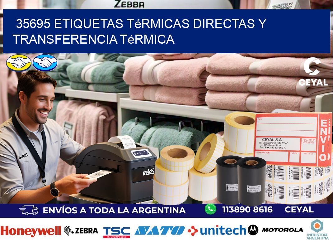 35695 etiquetas térmicas directas y transferencia térmica