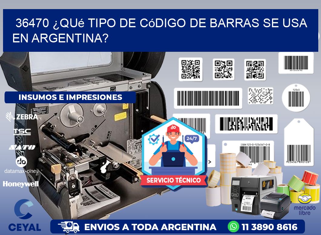 36470 ¿Qué tipo de código de barras se usa en Argentina?