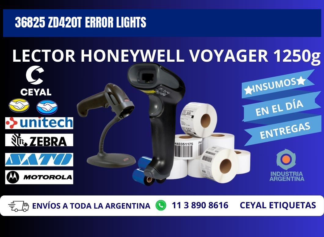 36825 ZD420t error lights